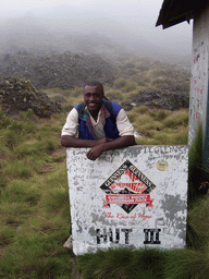 Our tour guide at Hut III near the top of Mount Cameroon