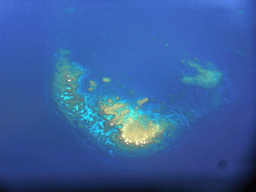 The east part of the Barnett Patches of the Great Barrier Reef, viewed from the airplane from Brisbane