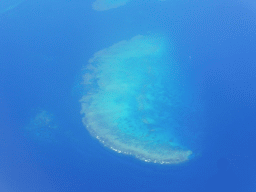 The Potter Reef of the Great Barrier Reef, viewed from the airplane from Brisbane