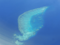 The Nathan Reef of the Great Barrier Reef, viewed from the airplane from Brisbane
