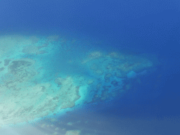 The Scott Reef of the Great Barrier Reef, viewed from the airplane from Brisbane