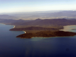 The Rocky Island and Yarrabah Beach, viewed from the airplane from Brisbane