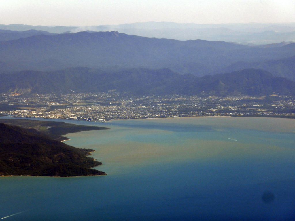 Trinity Bay, Cairns and Barron Gorge National Park, viewed from the airplane from Brisbane