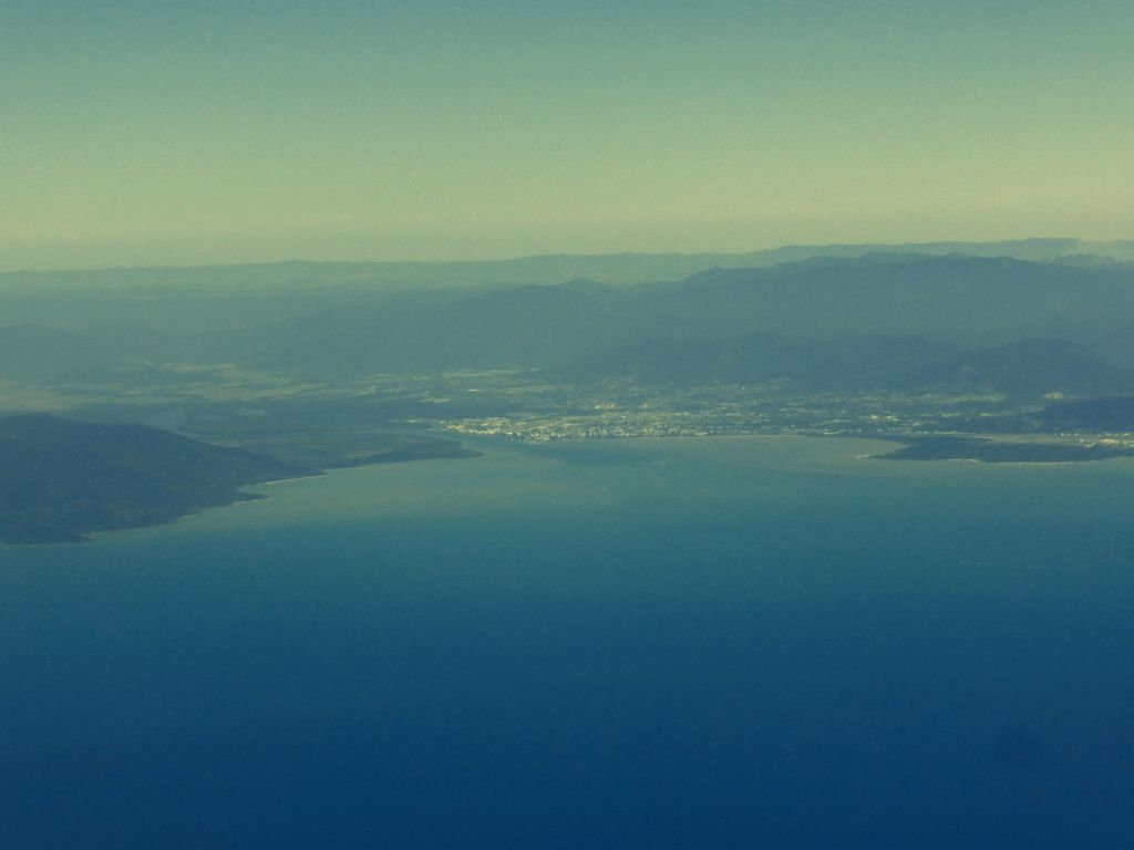 Trinity Bay, Cairns and Barron Gorge National Park, viewed from the airplane from Brisbane