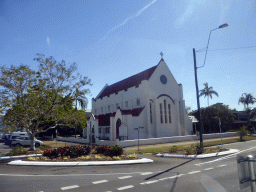 St. John Church at the crossing of Lake Street and Minnie Street, viewed from the taxi from the airport to the city center