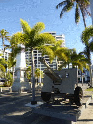 Artillery and the Cairns War Memorial at the Cairns Esplanade