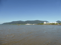 Boats in Trinity Bay and the Shangri-La Hotel The Marina Cairns, viewed from the Cairns Esplanade