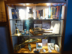 Books, shells and other items in a closet in the Bushfire Flame Grill restaurant at the Cairns Esplanade