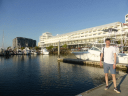 Tim at Finger E of the Marlin Marina, with a view on the Shangri-La Hotel The Marina Cairns