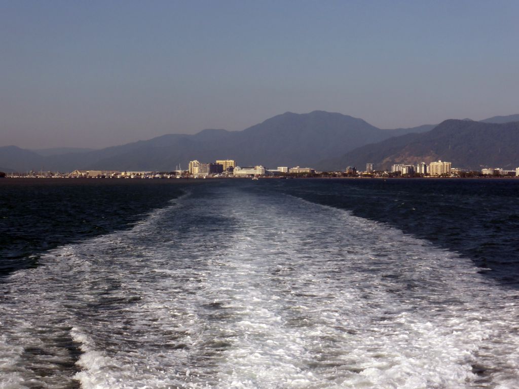 Trinity Bay and the skyline of Cairns, viewed from our Seastar Cruises tour boat going to Michaelmas Cay