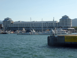 The Marlin Marina and the Shangri-La Hotel The Marina Cairns, viewed from our Seastar Cruises tour boat coming from Hastings Reef