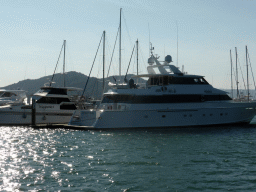 Boats at the Marlin Marina, viewed from our Seastar Cruises tour boat coming from Hastings Reef