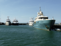 Boats at the Marlin Marina, viewed from our Seastar Cruises tour boat coming from Hastings Reef