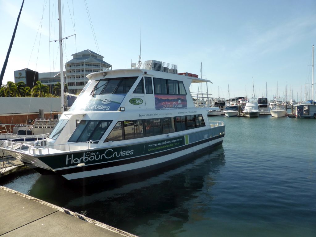 Boats at the Marlin Marina and the Shangri-La Hotel The Marina Cairns