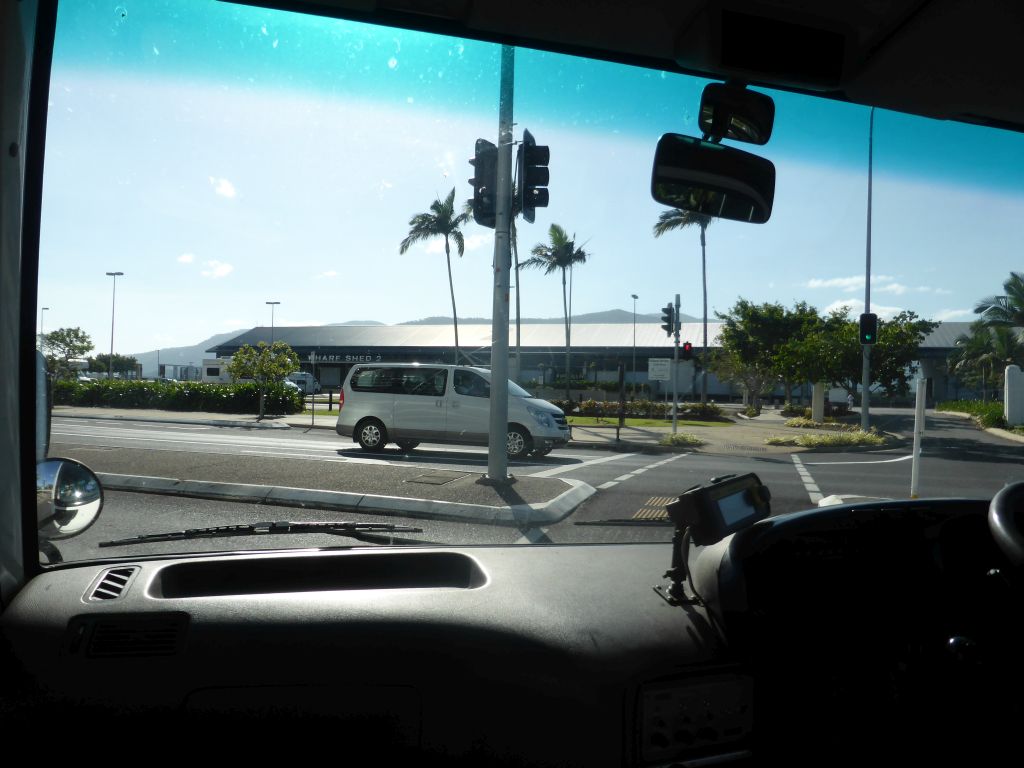 Wharf Street, viewed from the taxi to the Smithfield Skyrail Terminal of the Skyrail Rainforest Cableway