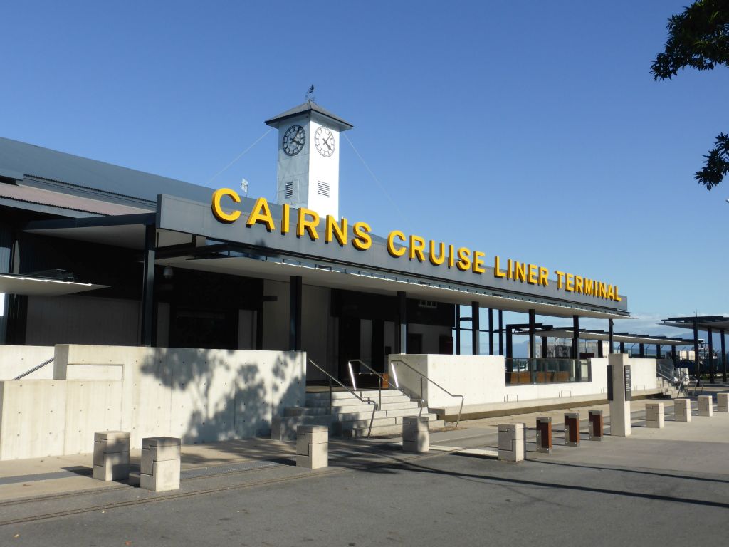 Front of the Cairns Cruise Liner Terminal at the Cairns Port