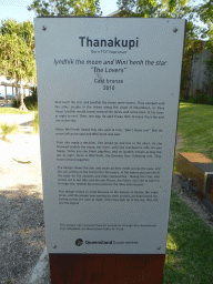 Explanation on the sculpture `The Lovers` by Thanakupi, at the Cairns Port