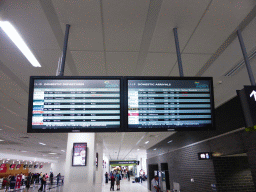 Information screens at the Departures Hall of Cairns Airport