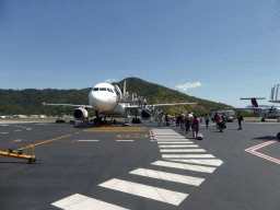 Our Jetstar airplane at Cairns Airport