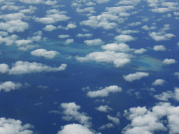 The Howie Reef of the Great Barrier Reef, viewed from the airplane to Sydney