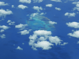 The Farquharson Reef of the Great Barrier Reef, viewed from the airplane to Sydney