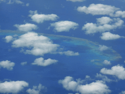 The Yamacutta Reef of the Great Barrier Reef, viewed from the airplane to Sydney