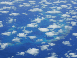 The Britomart Reef of the Great Barrier Reef, viewed from the airplane to Sydney