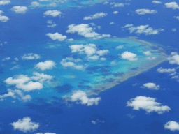 The Bramble Reef of the Great Barrier Reef, viewed from the airplane to Sydney