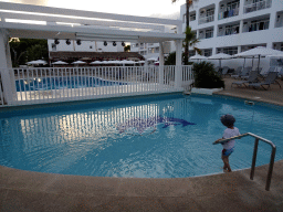 Max at the main swimming pool at the Prinsotel Alba Hotel Apartamentos