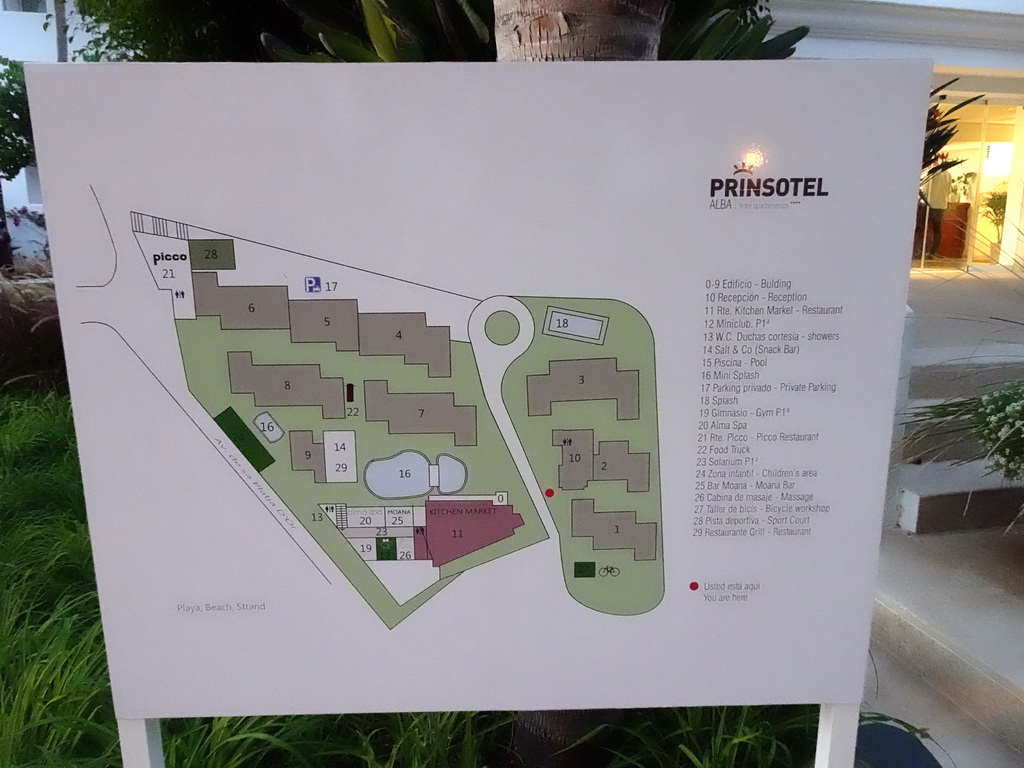 Map of the Prinsotel Alba Hotel Apartamentos