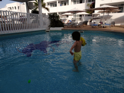 Max at the main swimming pool at the Prinsotel Alba Hotel Apartamentos