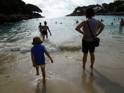 Miaomiao and Max at the Cala Gran beach