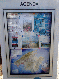 Information and map of Mallorca in front of the Tourist Information Center at the Plaça Eivissa square