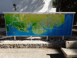 Map of Portopetro, Cala Egos, Cala d`Or and Cala Ferrera at the Plaça Eivissa square