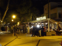 Restaurants at the Carrer d`en Andreu Roig street, by night