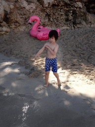 Max at the Caló d`es Pou beach