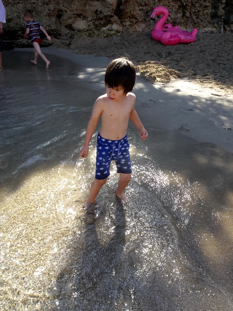 Max at the Caló d`es Pou beach