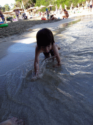 Max at the Caló d`es Pou beach