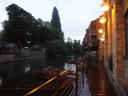 Punt boats in the Cam river, near Magdalene College