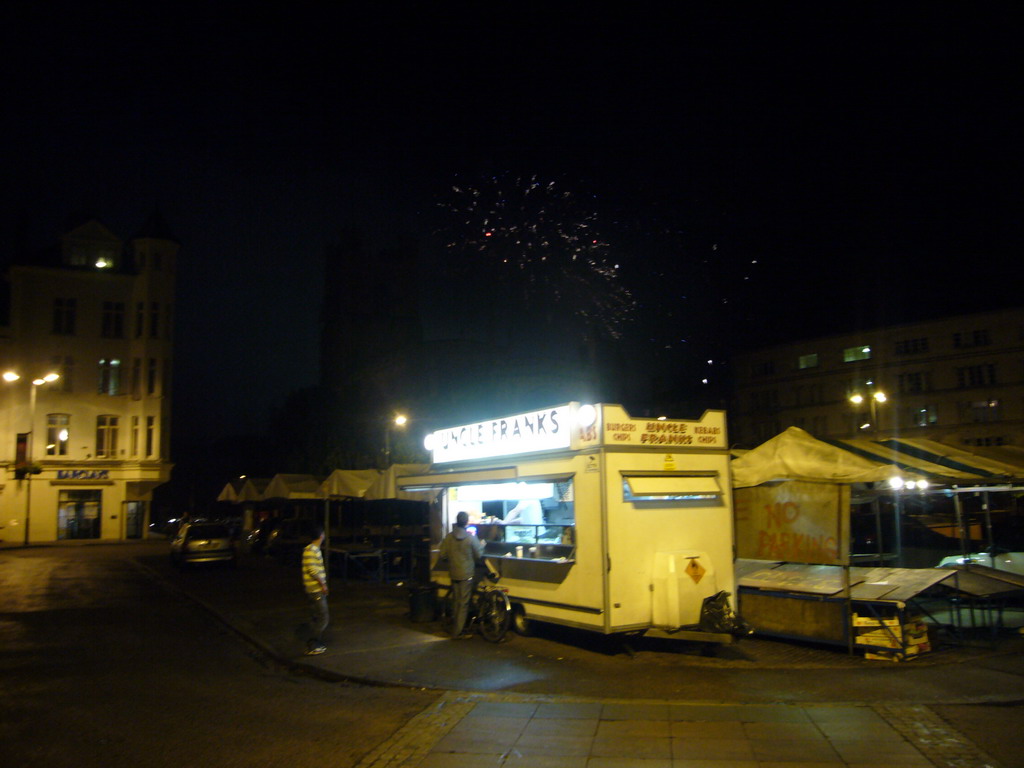 Market Hill and the Church of St. Mary the Great, by night