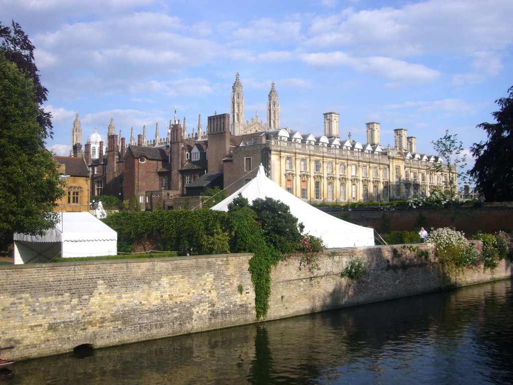 Clare College and King`s College Chapel, from the Garret Hostel Lane