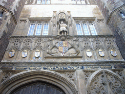 Middle part of the Great Gate of Trinity College, with the statue of Henry VIII