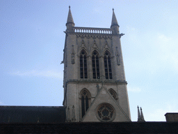 The tower of St. John`s College Chapel