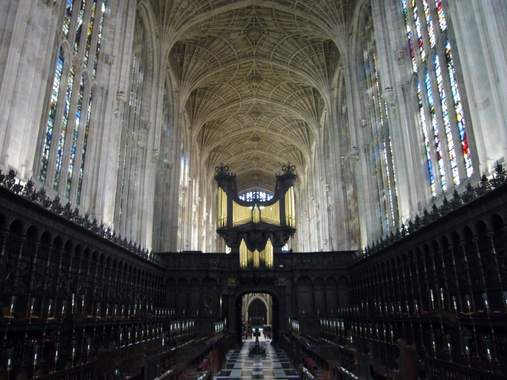 The nave, the Organ and the Choir of King`s College Chapel