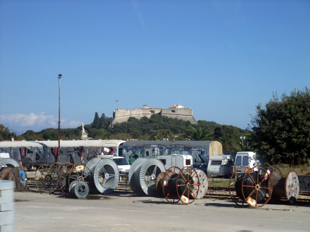 Fort Carré in Antibes, viewed from the train from Nice