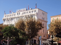 Hôtel Splendid at the La Pantiero street, viewed from the Cannes tourist train