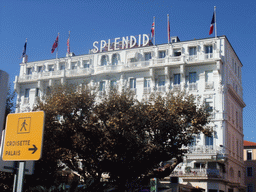 Hôtel Splendid at the La Pantiero street, viewed from the Cannes tourist train