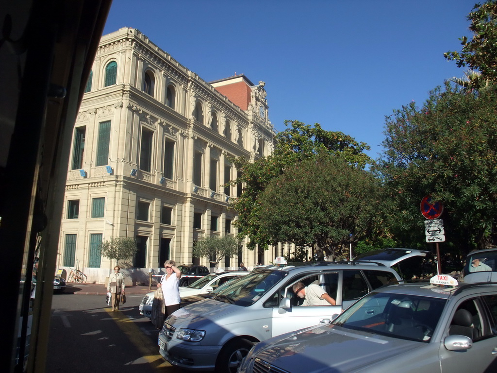 The Cannes City Hall, viewed from the Cannes tourist train