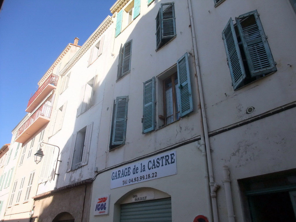 Houses in the Rue Louis Perrissol street, viewed from the Cannes tourist train