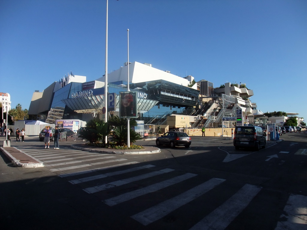 The Palais des Festivals et des Congrès, viewed from the Cannes tourist train